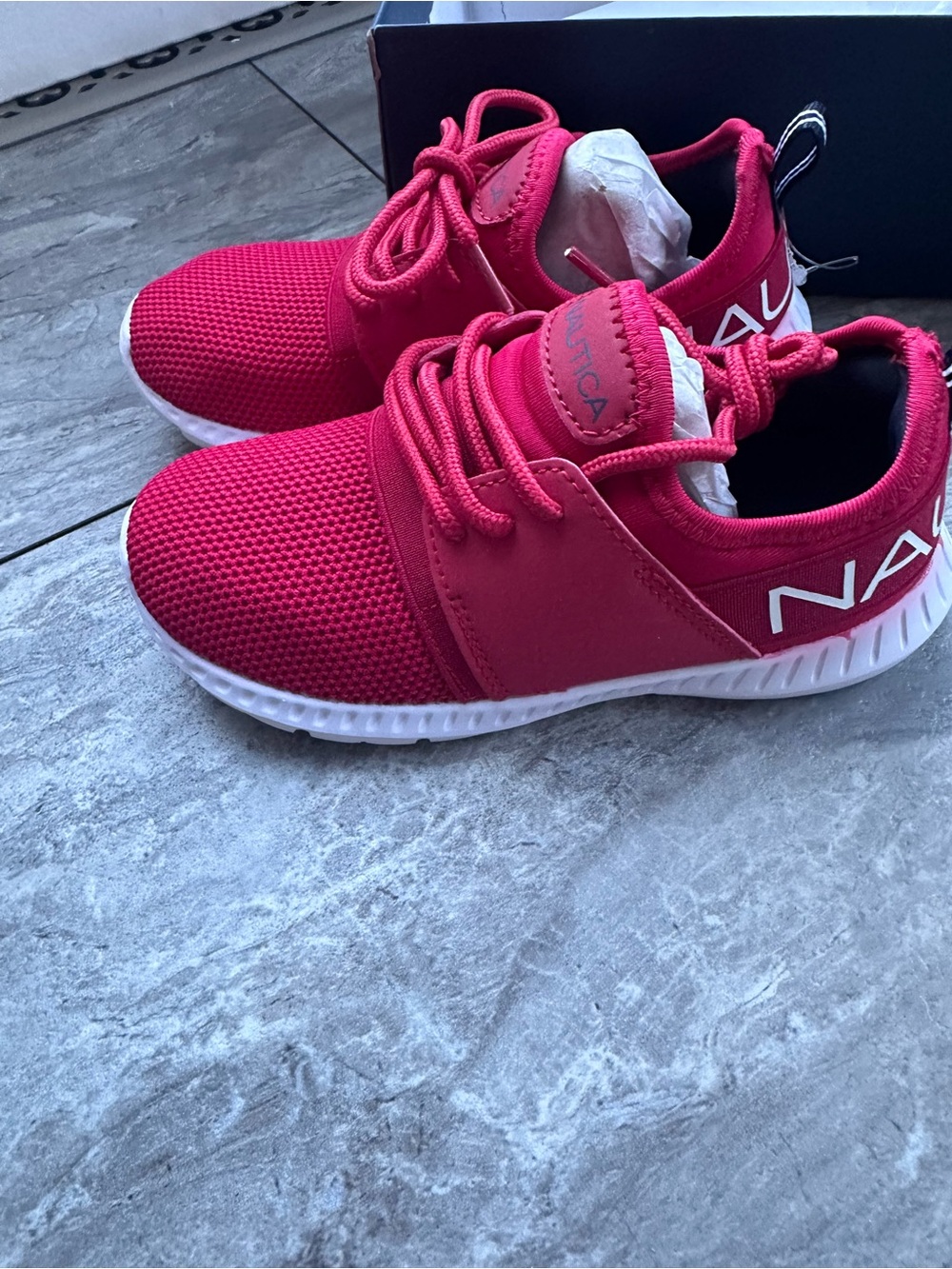 Nautica Kappil Toddler Athletic Sneakers Red Mesh Shoes Size 12 New In Box